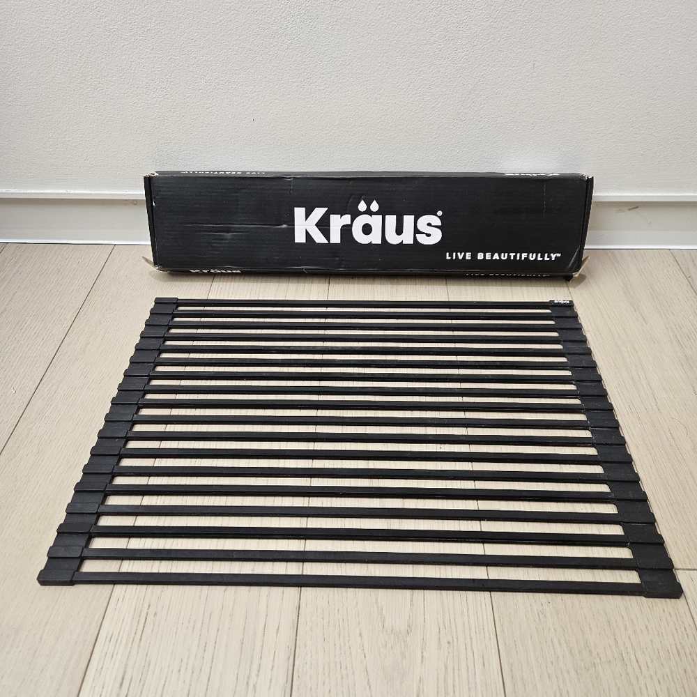 Kraus Black Roll-Up Dish Drying Rack